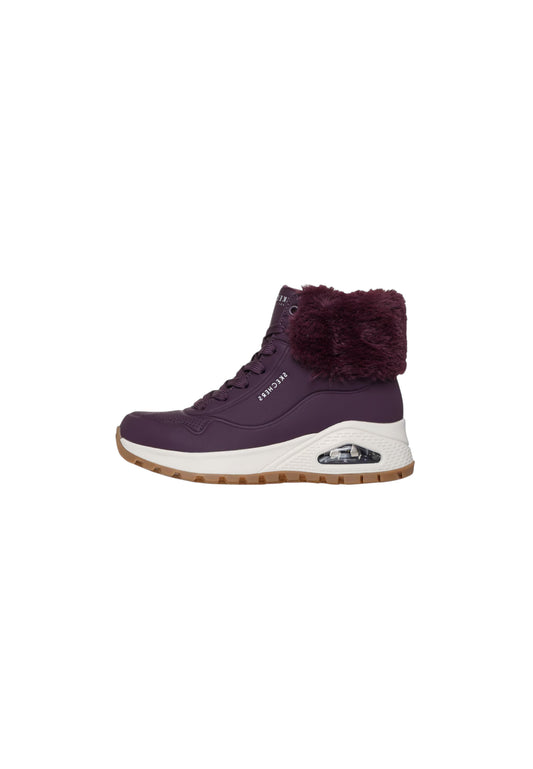 Stivaletto con pelliccia SKECHERS UNO RUGGED - Fall Air 167274/WINE Donna