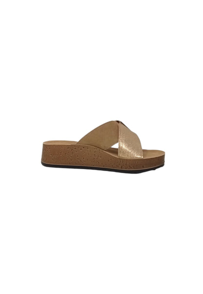 Ciabatta INBLU PK000046 PLATINO donna