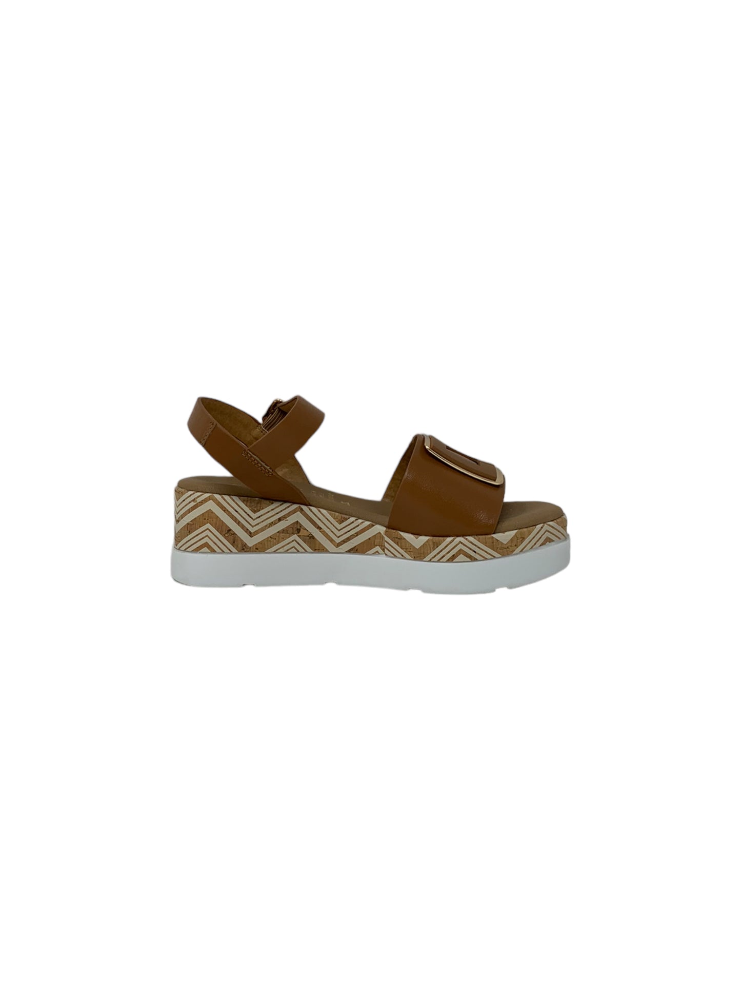 Sandalo con zeppa FASCINO DONNA 50259-E3 CUOIO donna