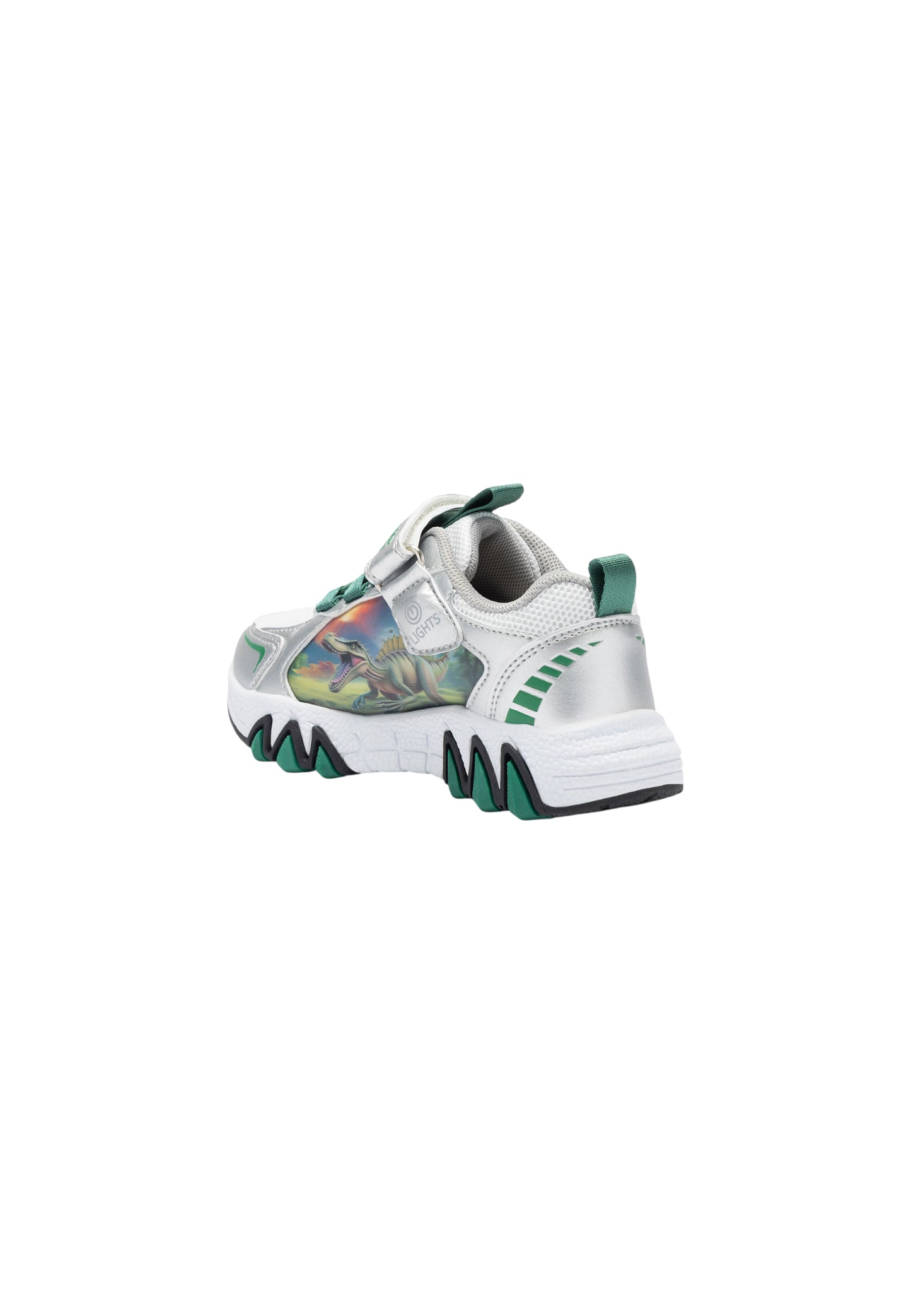 Sneakers luminose Bull Boys SPINOSAURO DNAA5286 ARGENTO/BIANCO Bambino