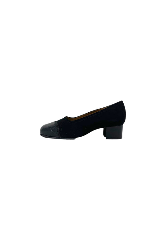 Scarpa col tacco SOFFICE SOGNO 22505 camoscio nero Donna