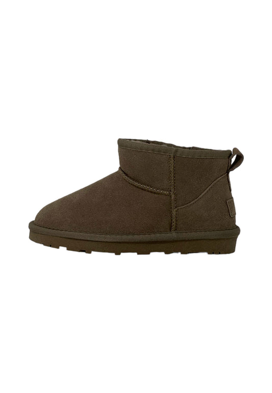 Stivaletti con pelliccia W-1022 TAUPE Made in Italy donna
