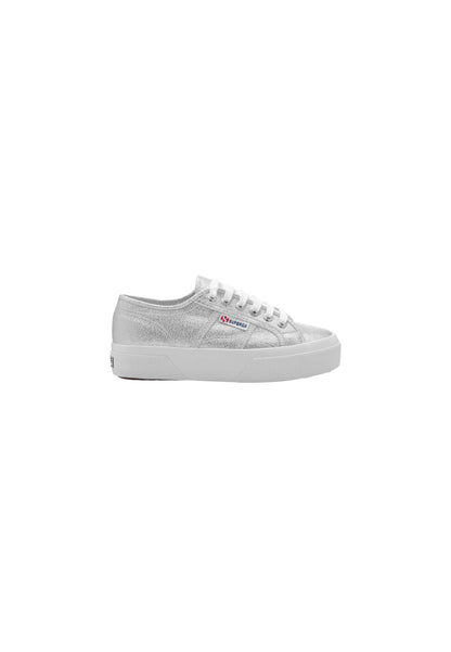 Sneaker SUPERGA 2740 PLATFORM LAME S6128SW 031 GREY SILVER Donna