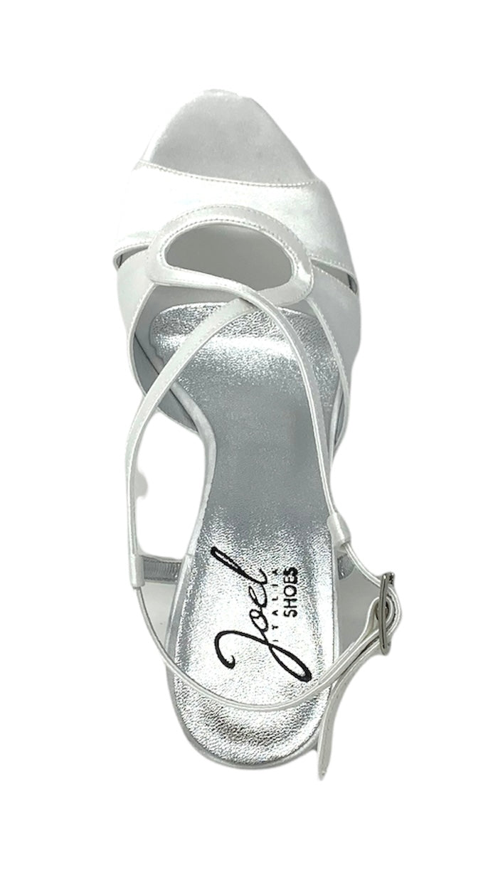 Sandalo col tacco JOEL A540 RASO MORELLI AVORIO SPOSA