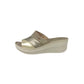 Ciabatte con zeppa Riposella ILENIA ED16330 BRONZO Donna