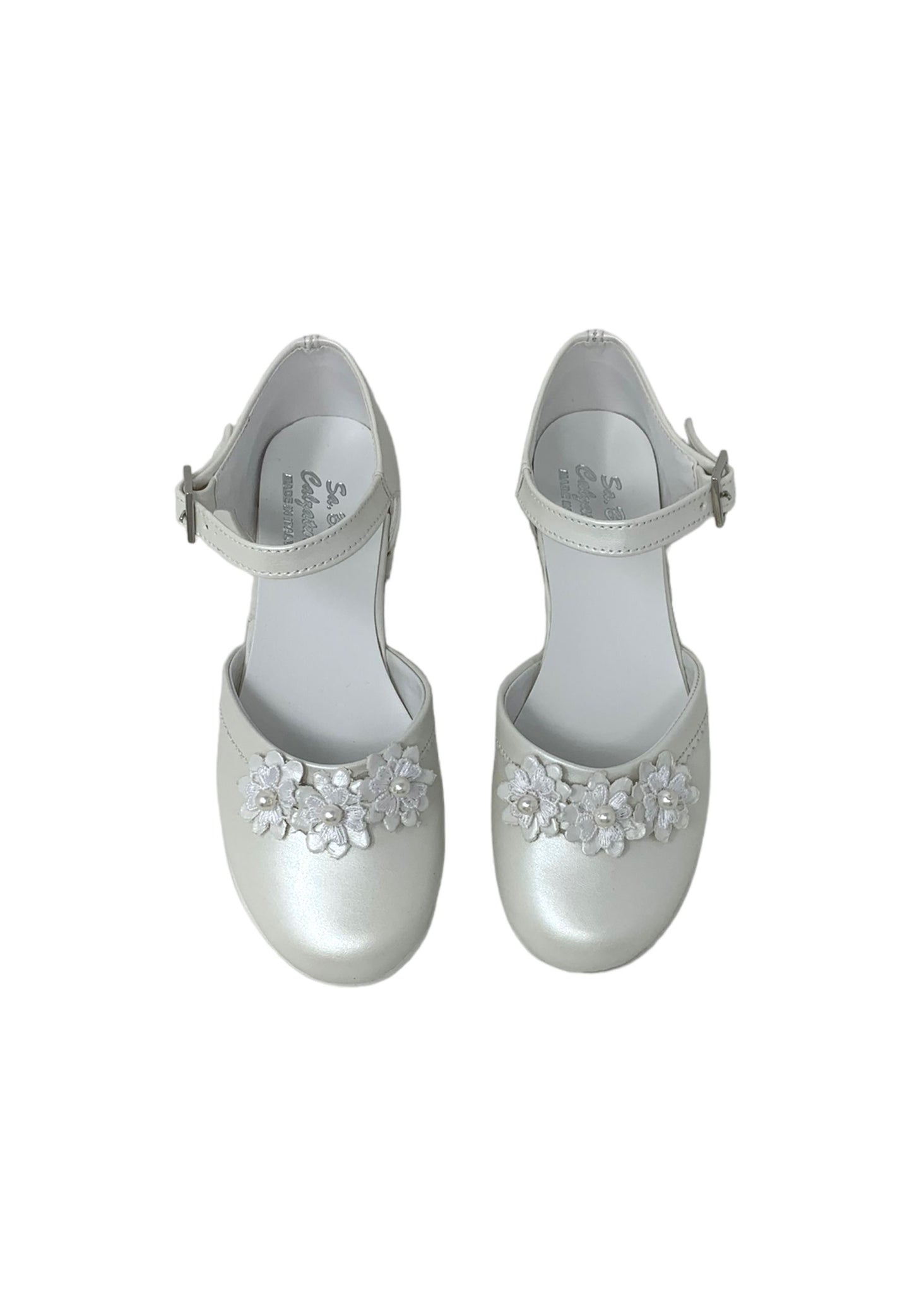 Ballerine con tacco Sa.Ba. Calzature 09 Bianco Perlato bambina/ragazza