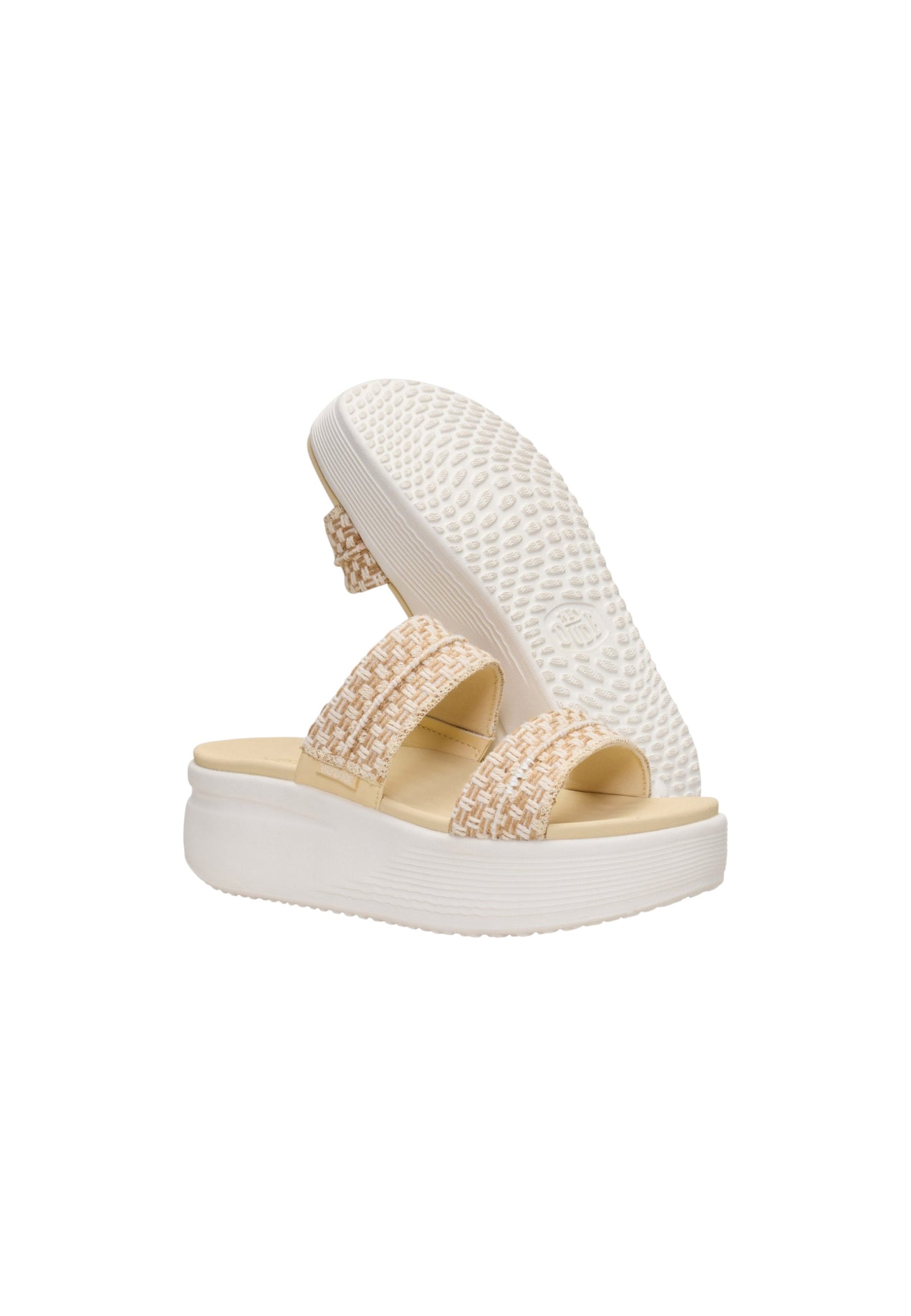 Sandali ciabatta Heydude Austin Slide Woven 45701-0QT TAN/EGRET Donna