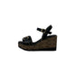 Sandalo con zeppa FASCINO DONNA 51266-E3 NERO donna