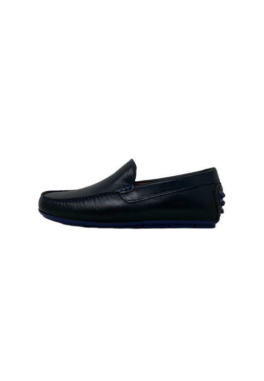 Mocassino BKS 100 PBLU uomo in pelle