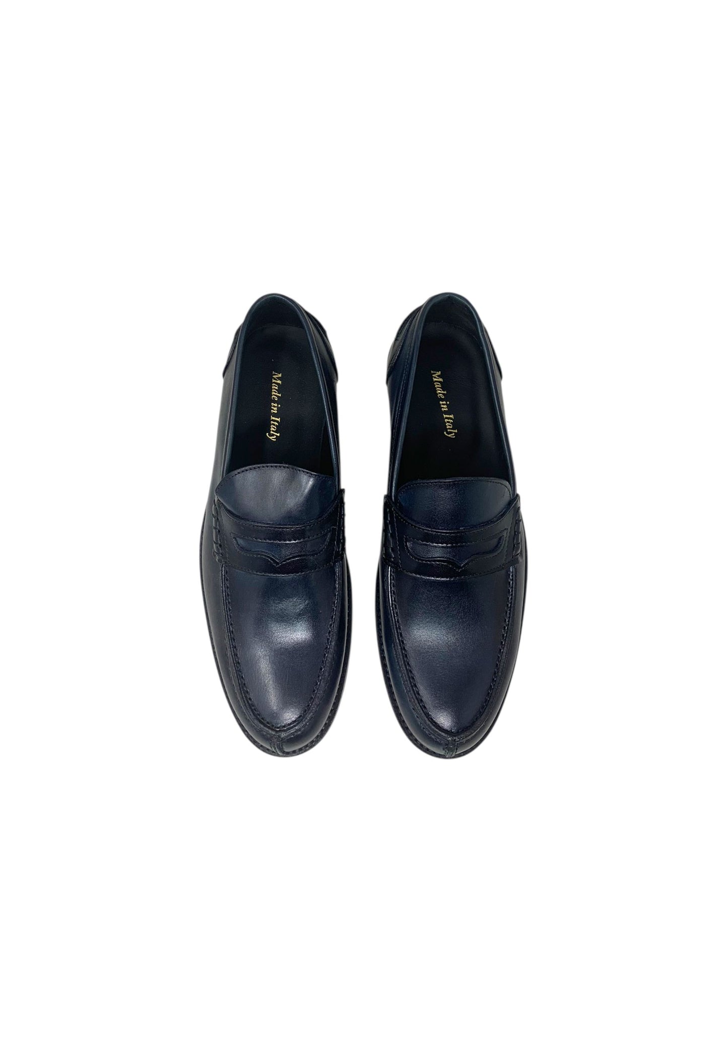 Italia Leone Mocassino 523 PELLE BLUE uomo