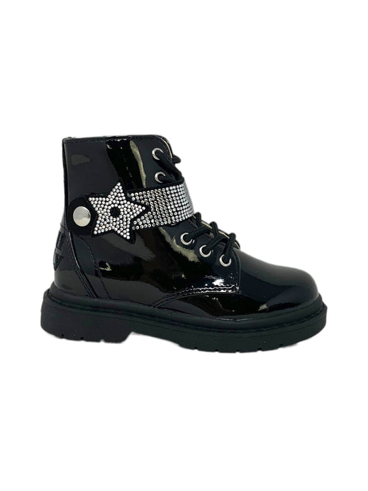 Anfibio da passeggio LELLI KELLY STELLA STELLINA LKHG2330 VERNICE NERO Bambina