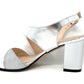 Sandalo col tacco SOFFICE SOGNO 21601 LAMINATO ARGENTO donna