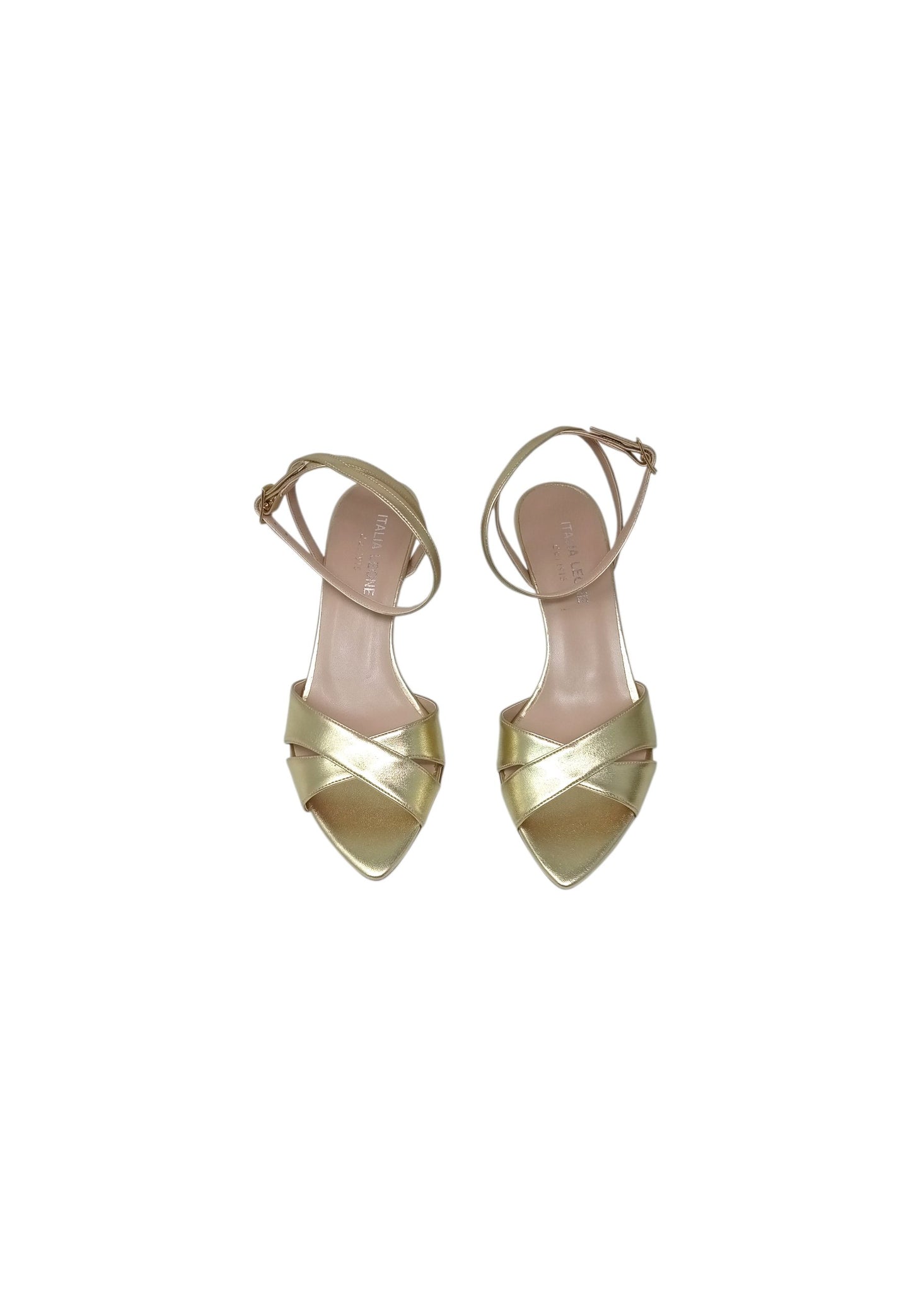Italia Leone Sandali con tacco F01 LIZ PLATINO Donna