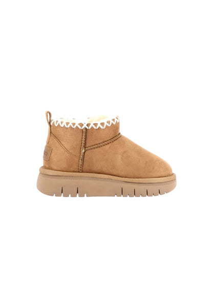 Stivaletto con pelliccia GRUNLAND JR CLIK PO0051-I4 CUOIO bambina
