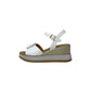 Sandali con zeppa REPO 21242-E5 BIANCO donna