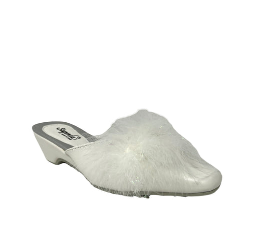 Pantofola da donna 52 BIANCOPC PELUCHE Sposa