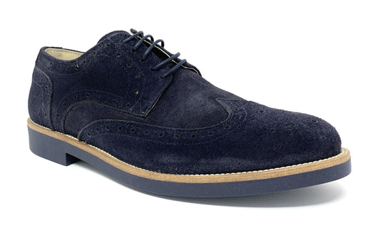 Scarpa modello polacchina BKS 0503 camoscio blu uomo