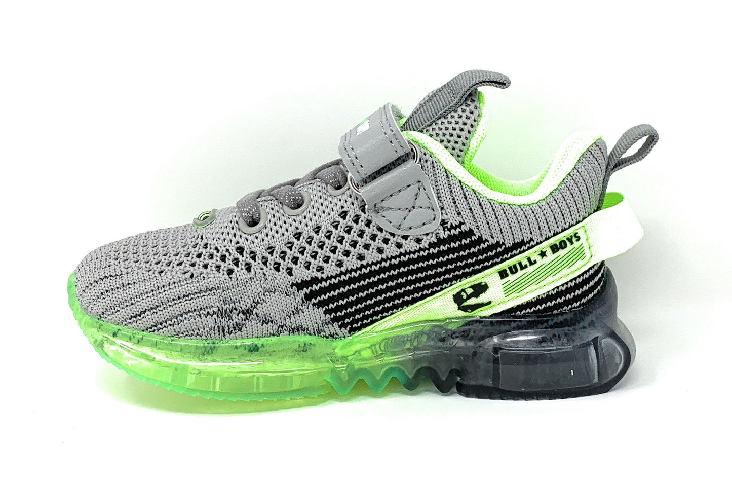Sneakers da passeggio BULL BOYS BBAL2100 Grigio/verde Bambino