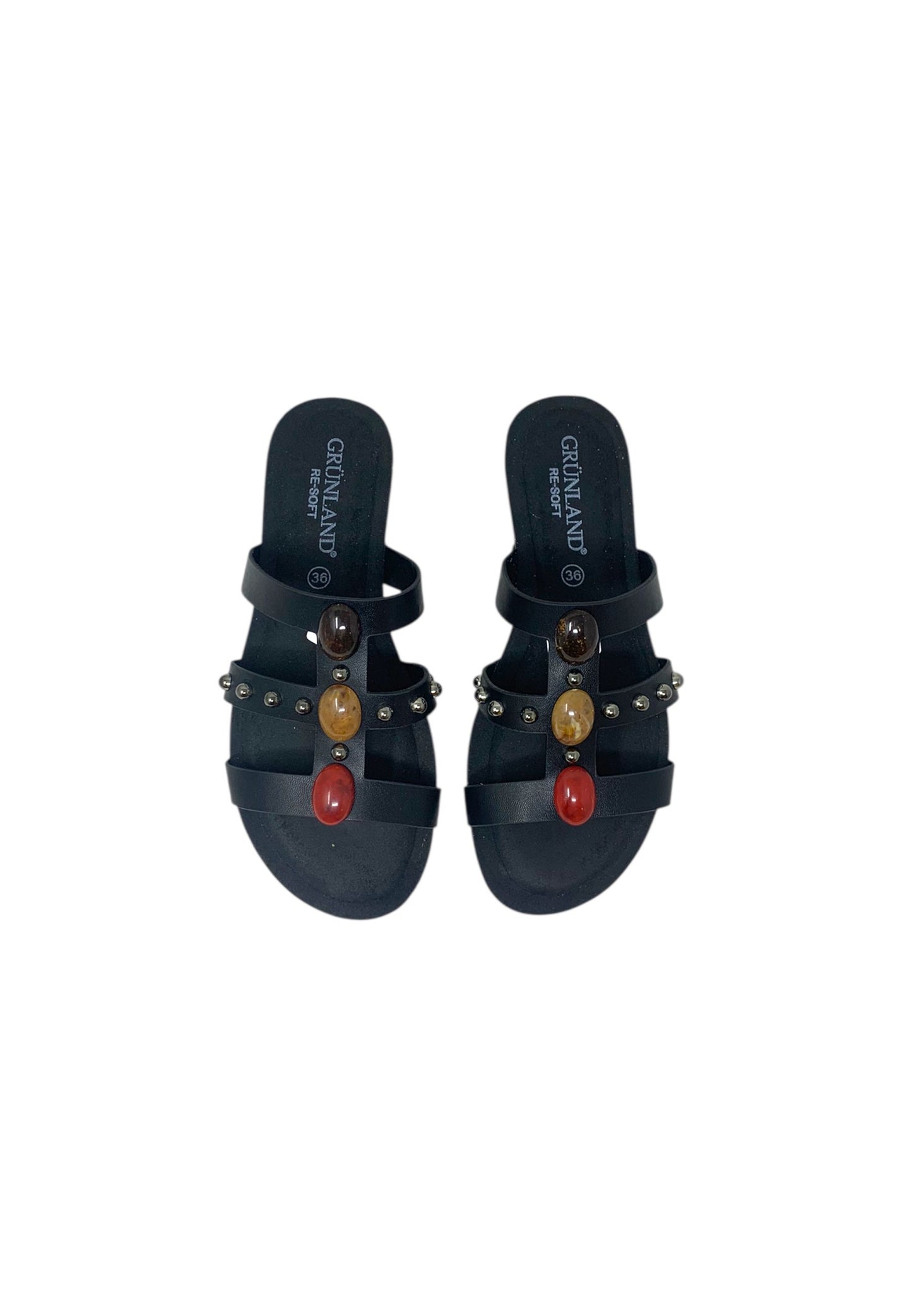 Sandalo ciabatta GRUNLAND SUVI CB1848-M7 NERO ragazza/donna
