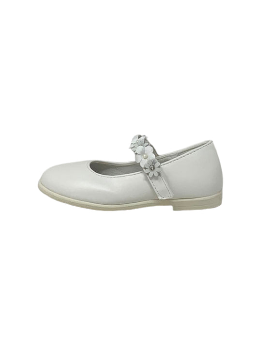 Ballerine QUEEN HELENA P001 Bianco Satinato Bambina