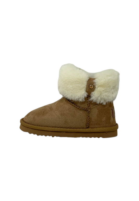 Stivaletto con pelliccia GRUNLAND JR CROY PP0093-14 CUOIO bambina