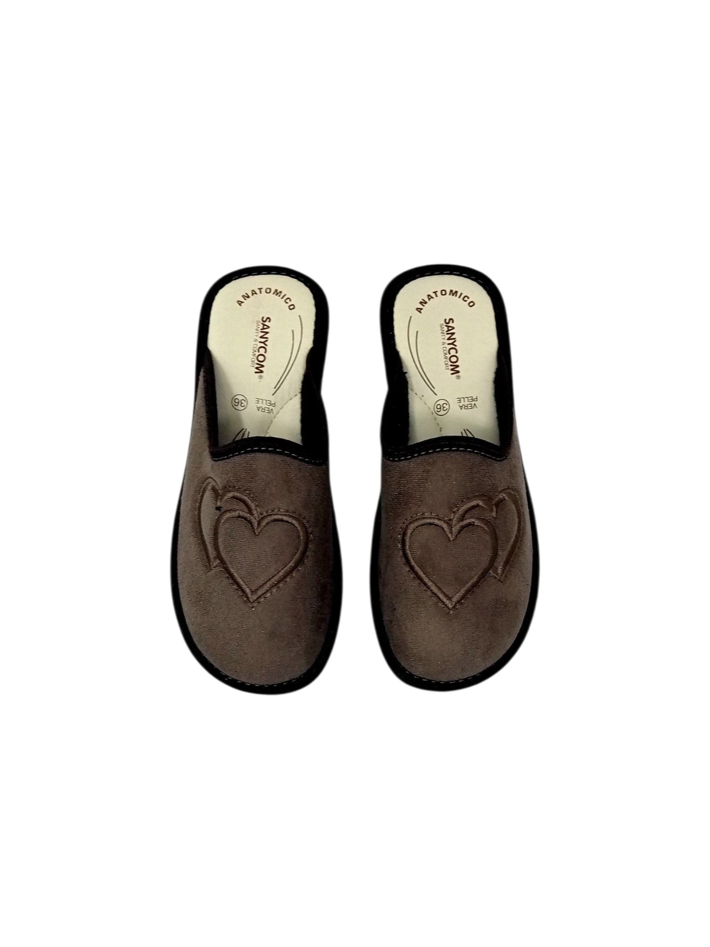 Pantofola SANYCOM  924 07 CAMOSCIO TAUPE DONNA