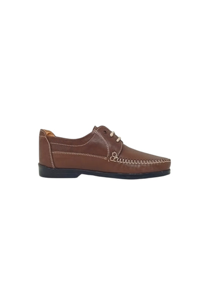 Mocassino allacciato Italia Leone 199 PELLE MARRONE uomo