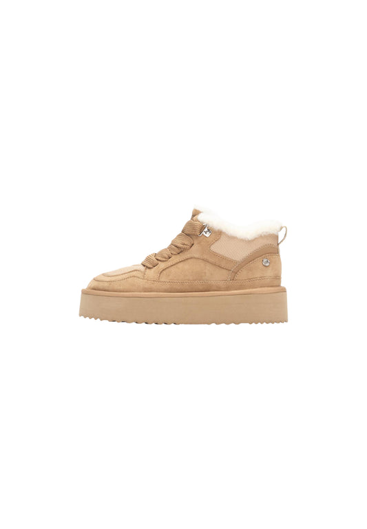Sneaker con pelliccia XTI 144338 BEIGE donna
