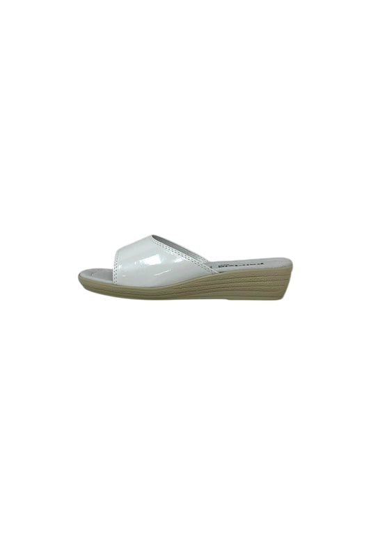 CIABATTA PATRIZIA AZZI 177 BIANCO VERNICE donna