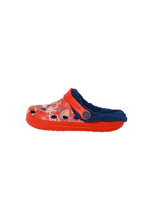 Pantofola modello tartaruga con pelliccia Silver Minnie D3010328S ROSSO Bambina