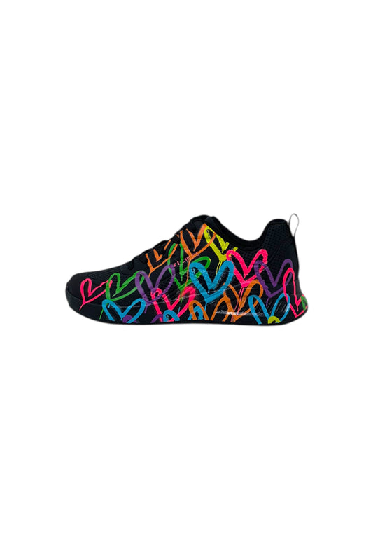 Sneakers Skechers Uno Lite - Heart of Hearts 177977/BKMT Donna