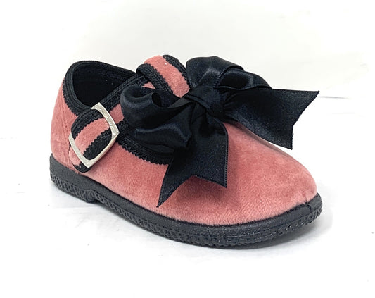 Scarpina DXO Vigevano B19 VELVETROSA  bambina