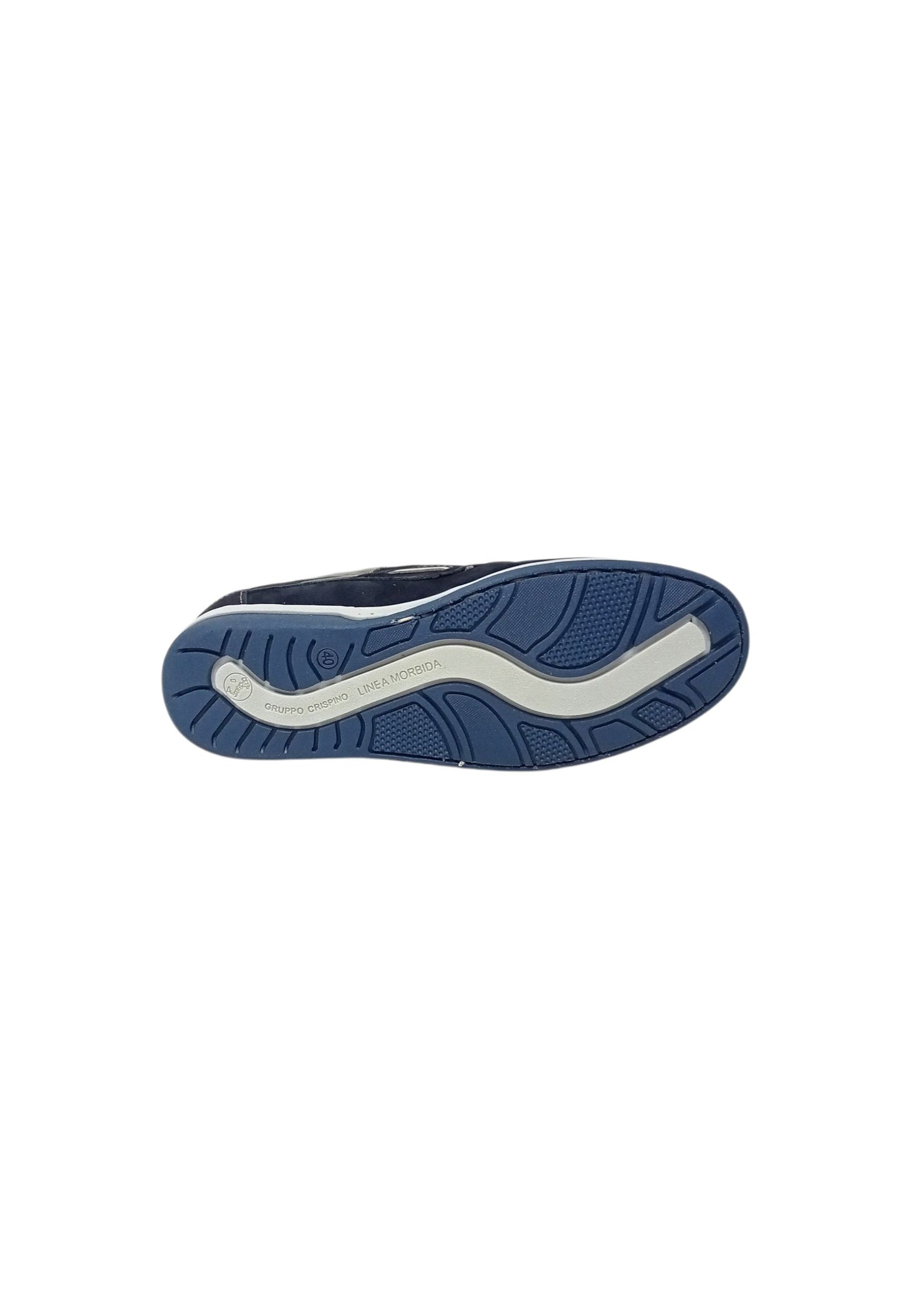 Mocassino allacciato Italia Leone 3410 NABUK BLU uomo