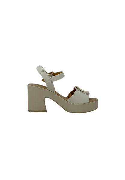Sandali con tacco REPO 57275-E5 AVORIO donna