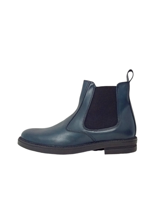 Italia Leone Stivaletto chelsea 0870 pelle blu uomo