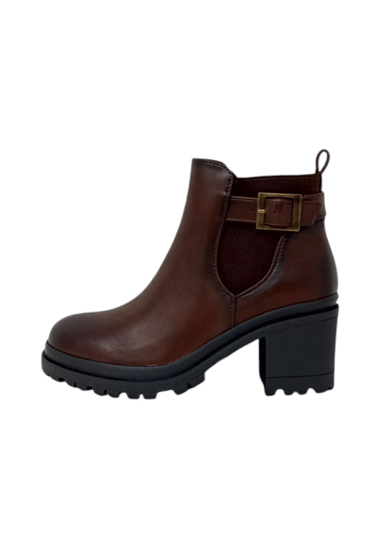 Stivaletto con tacco GALIA HL038-2 BROWN donna