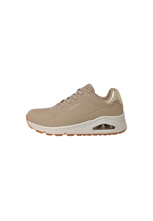 Sneakers SKECHERS Uno - Shimmer away 155196/NUDE Donna