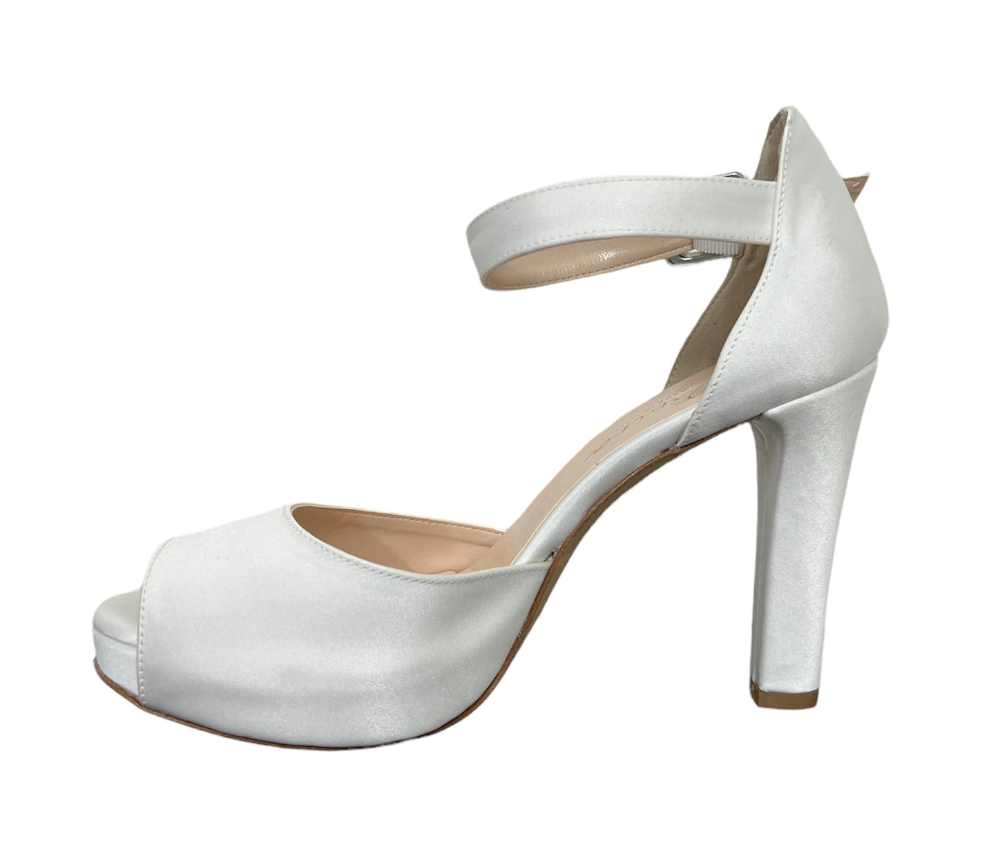 Sandalo col tacco Danira 19AA014 RASO PANNA Sposa donna