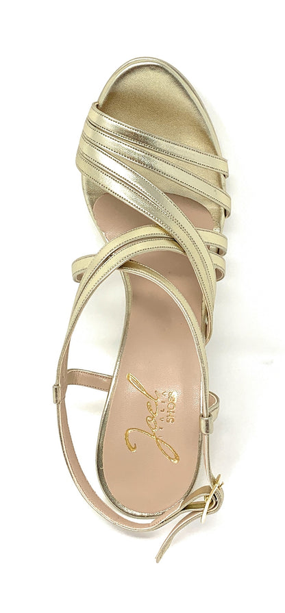 Sandalo col tacco JOEL A7381 LIZ LAME PLATINO donna