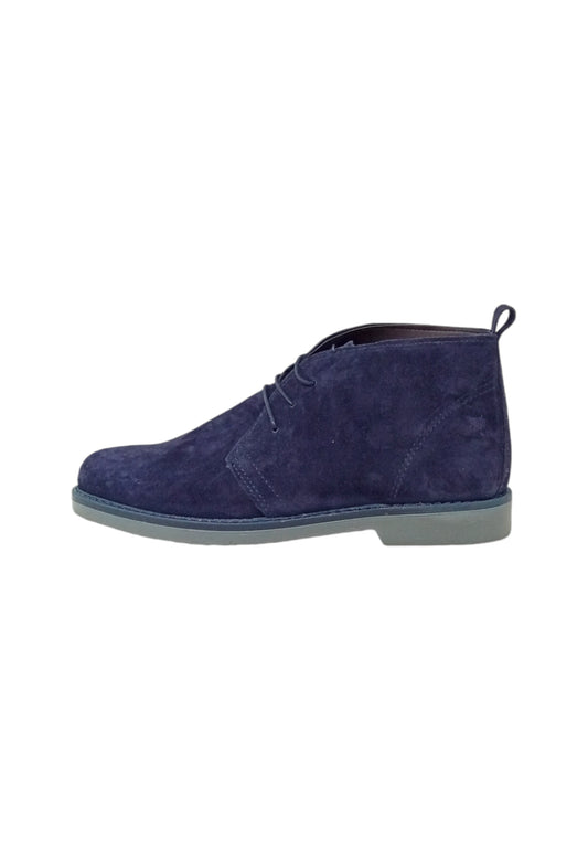 Italia Leone Polacchina Stringata 1312 camoscio Blu Uomo