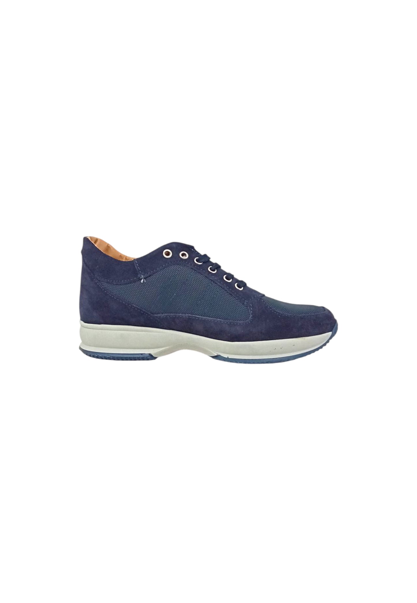 Italia Leone Sneaker blu camoscio 7002 est uomo