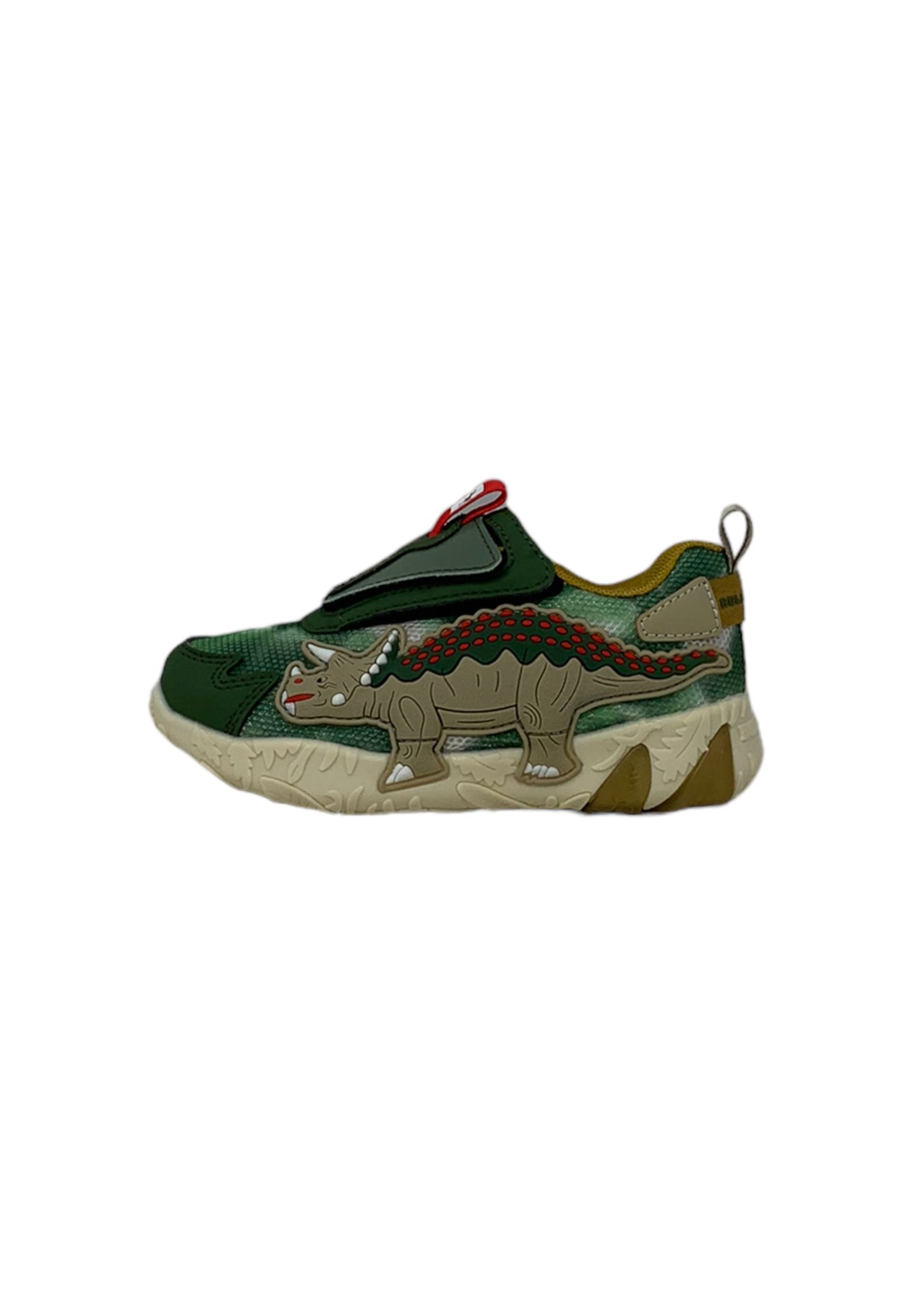 Sneakers luminose BULL BOYS Triceratopo DNAL4552 verde giungla Bambino