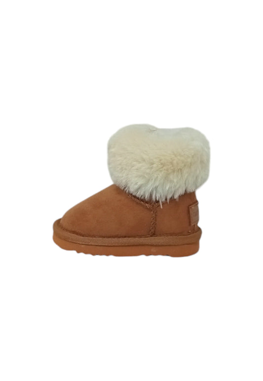 Stivaletto con pelliccia GRUNLAND JR CROY PP0199-I4 CUOIO bambina