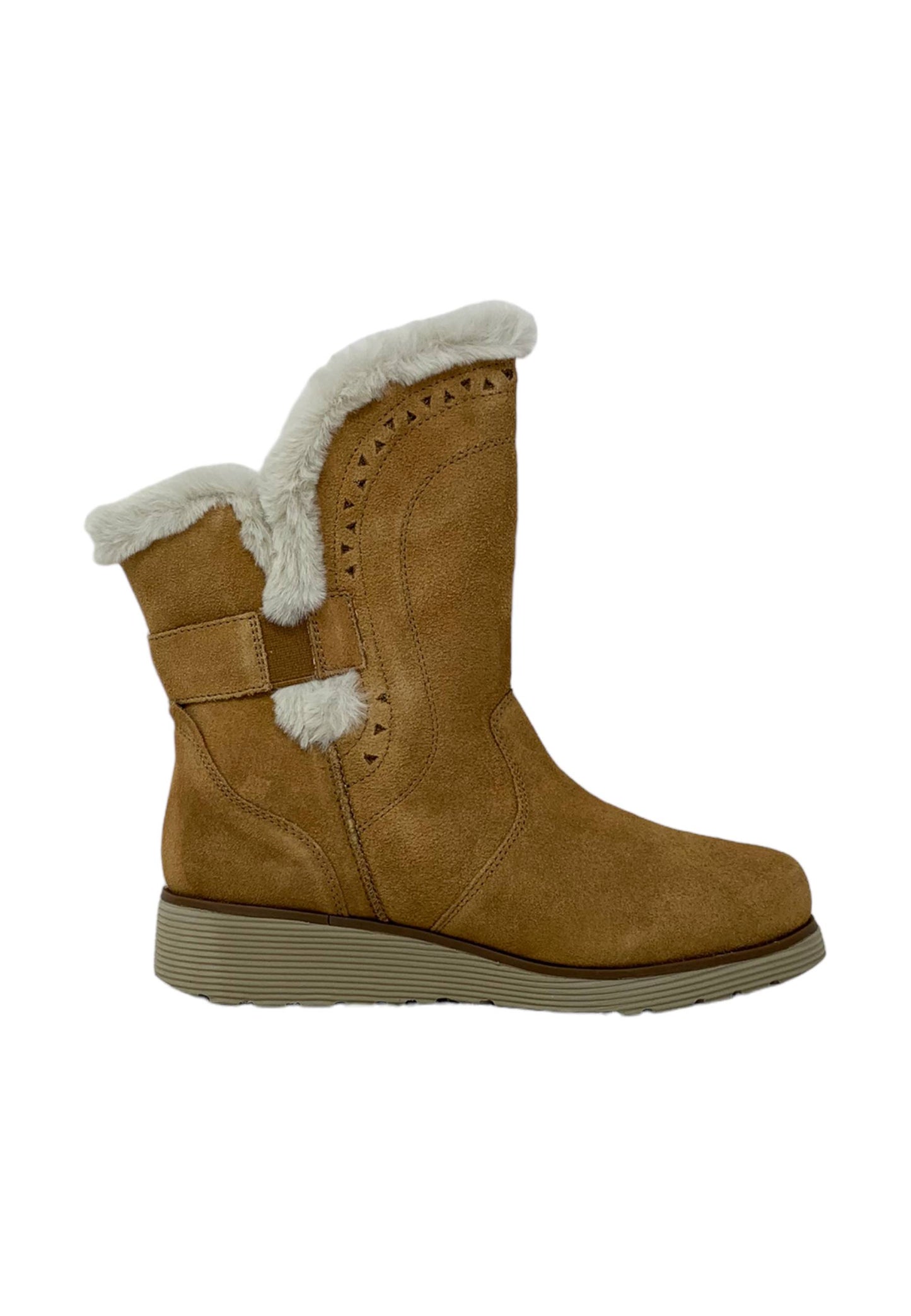 Stivaletto con pelliccia SKECHERS - COZY PEAK 49811/TAN Donna