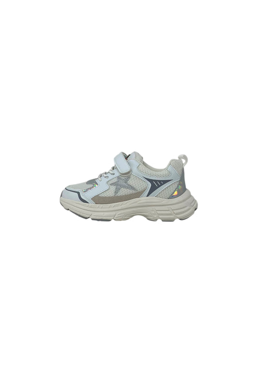 Sneaker ASSO AG-18030 WHT/SILV bambina