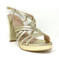 Sandalo col tacco JOEL A7381 LIZ LAME PLATINO donna
