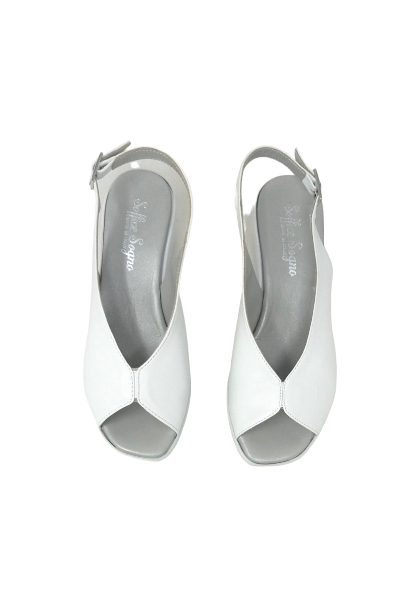 Sandali con zeppa SOFFICE SOGNO EL2430 NAP. BIANCO donna