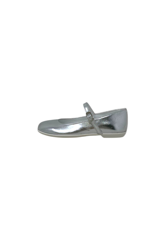 Ballerine Sa.Ba. Calzature 296 ZIP ARGENTO PELLE bambina/ragazza