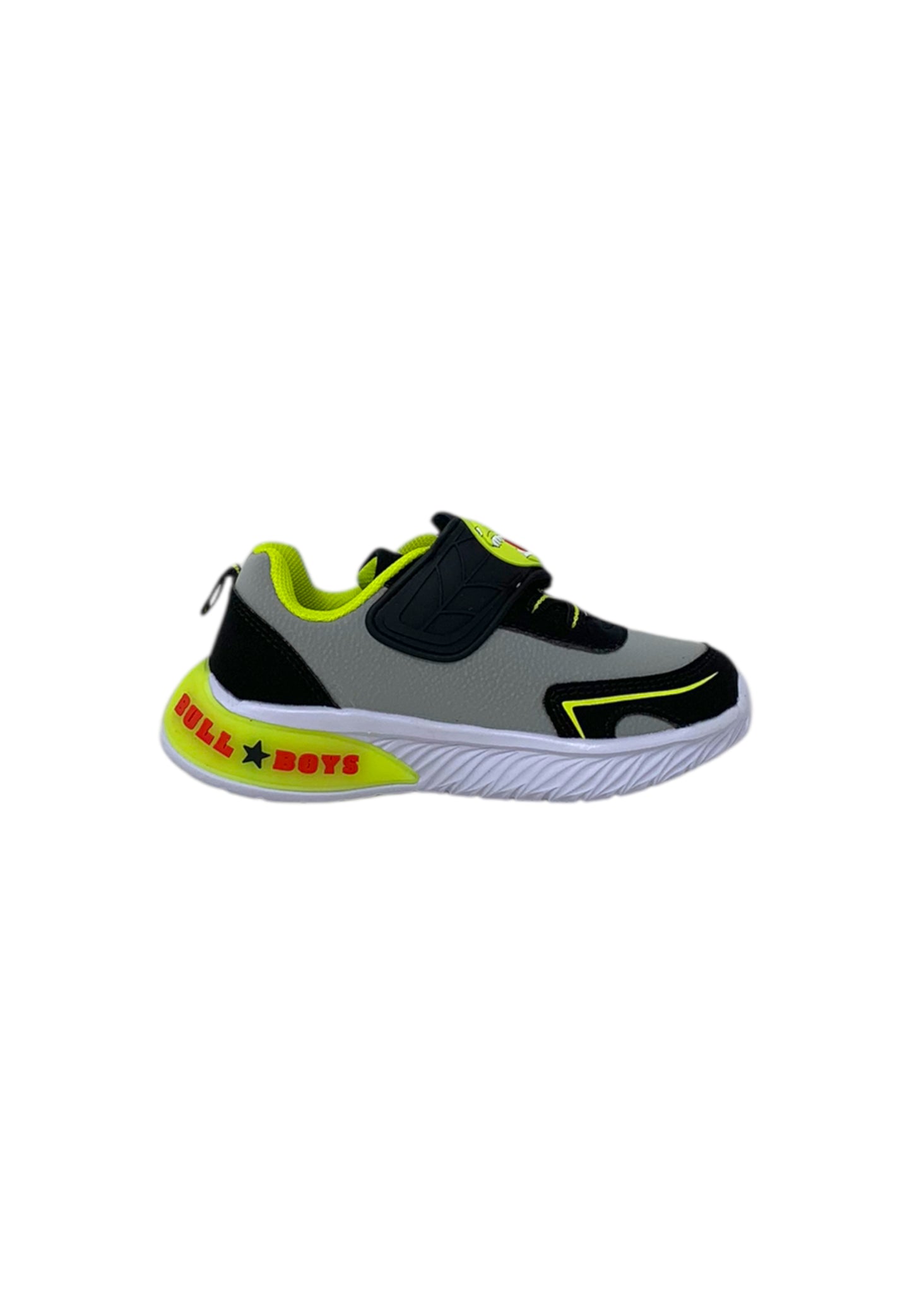 Sneakers luminose BULL BOYS VELOCIRAPTOR DNAL5141 GRI/NE Bambino