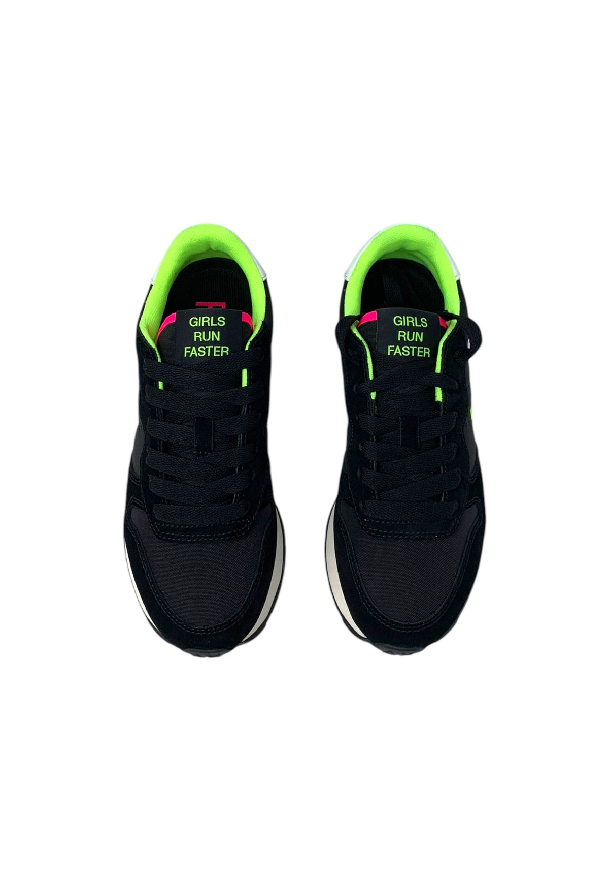 Sneakers SUN68 Ally solid nylon Z34201 1163 nero/giallo fluo Donna